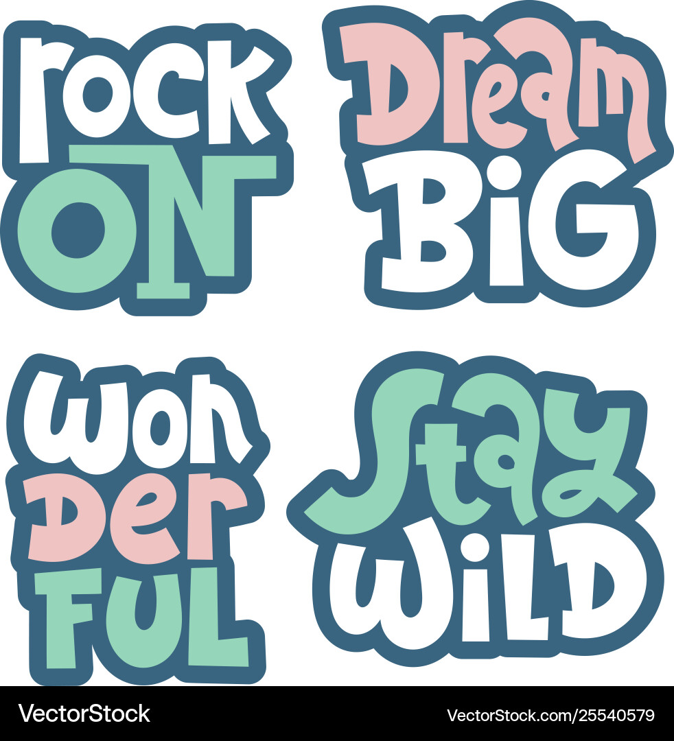 Kids room quotes Royalty Free Vector Image - VectorStock