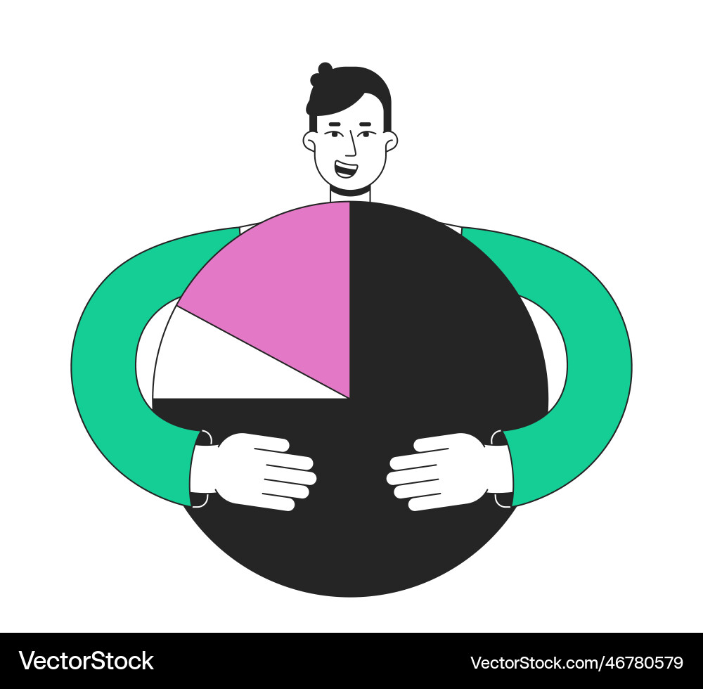 Measuring startup progress flat line concept spot Vector Image