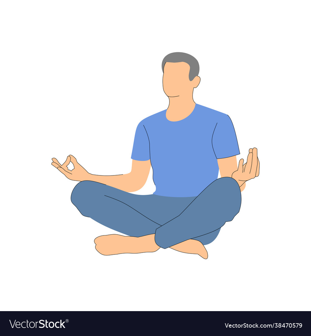 Meditation Royalty Free Vector Image Vectorstock