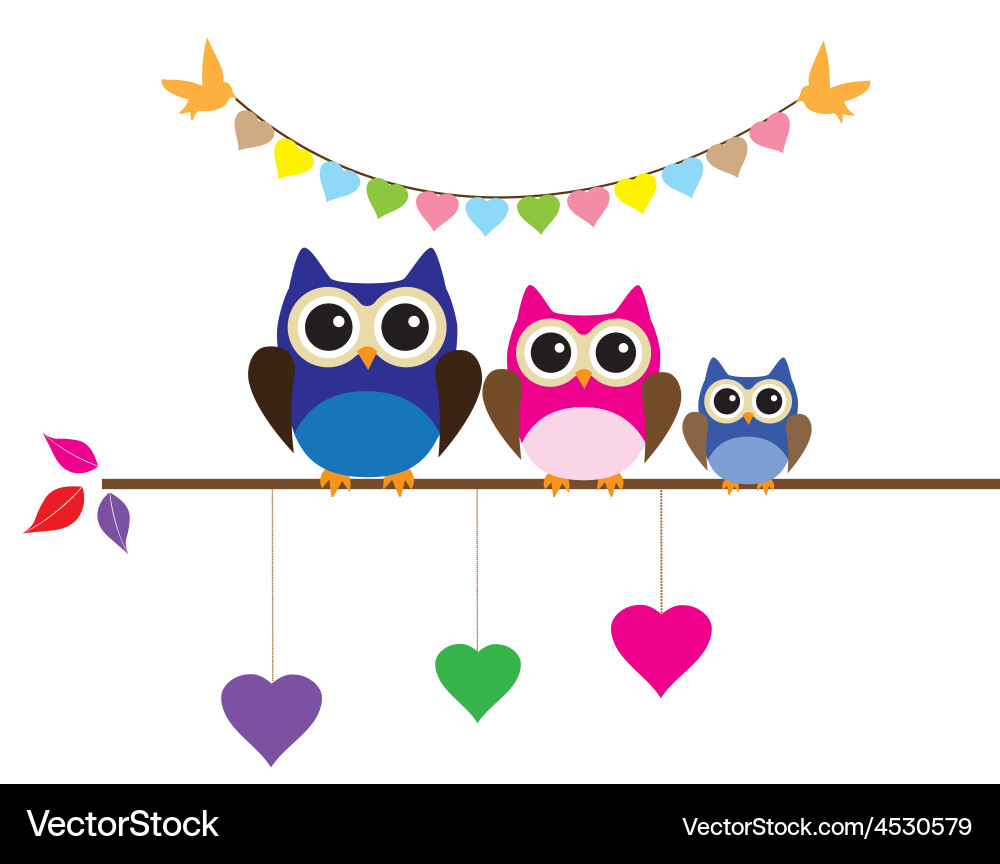 Owls Royalty Free Vector Image - VectorStock