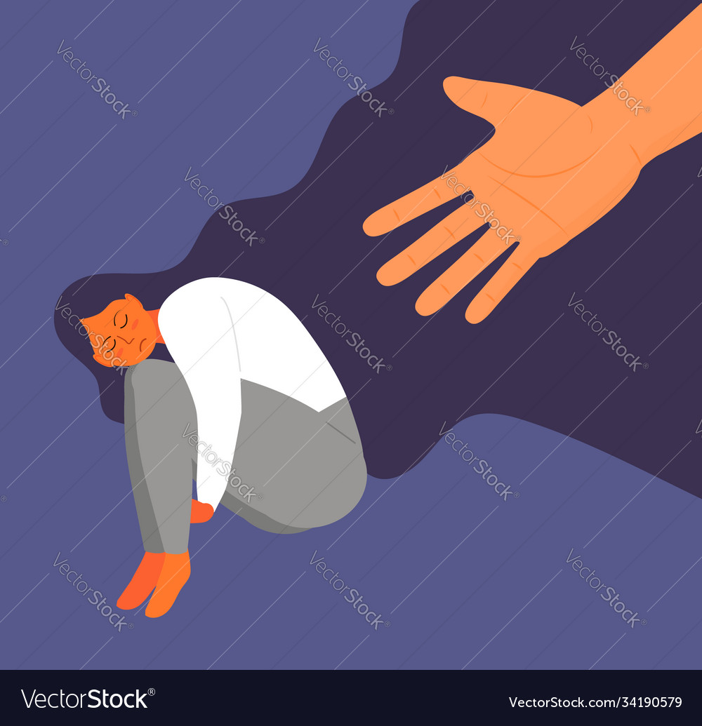 Stressed frustrated girl concept scene of Vector Image