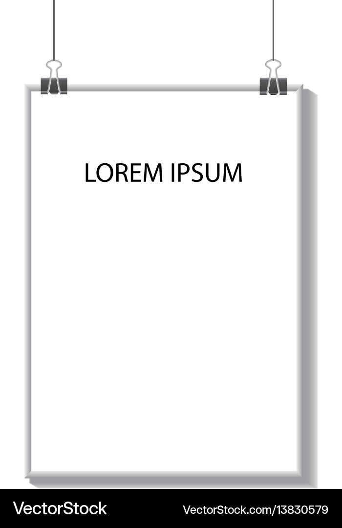 Template Of Poster With Metallic Frame On Vector Image