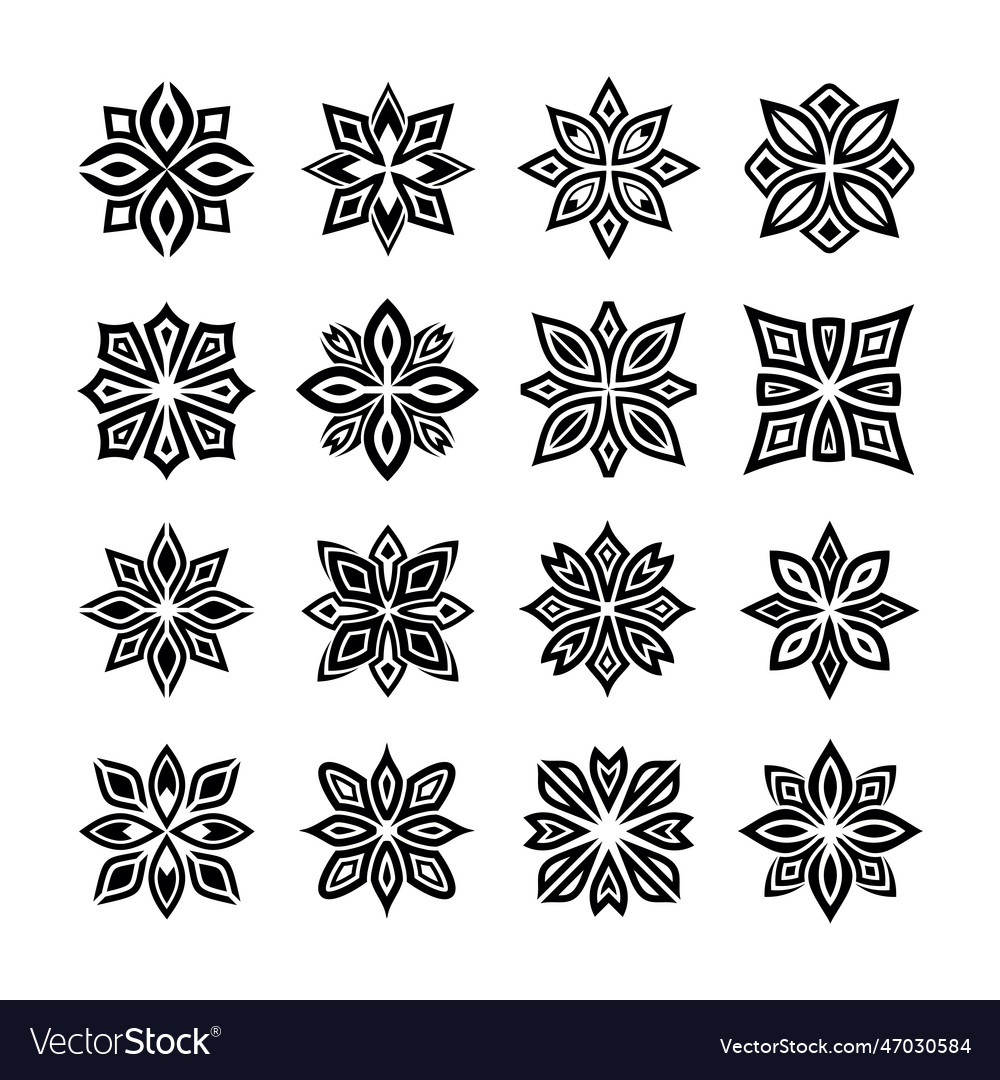 Artistic symbol collection Royalty Free Vector Image