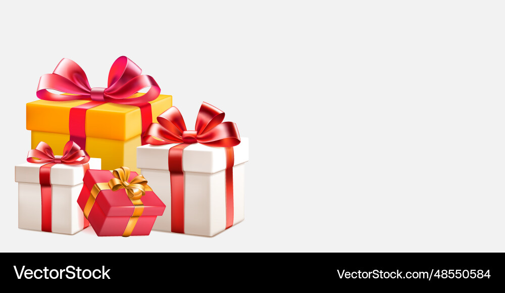 Colored gift boxes Royalty Free Vector Image - VectorStock