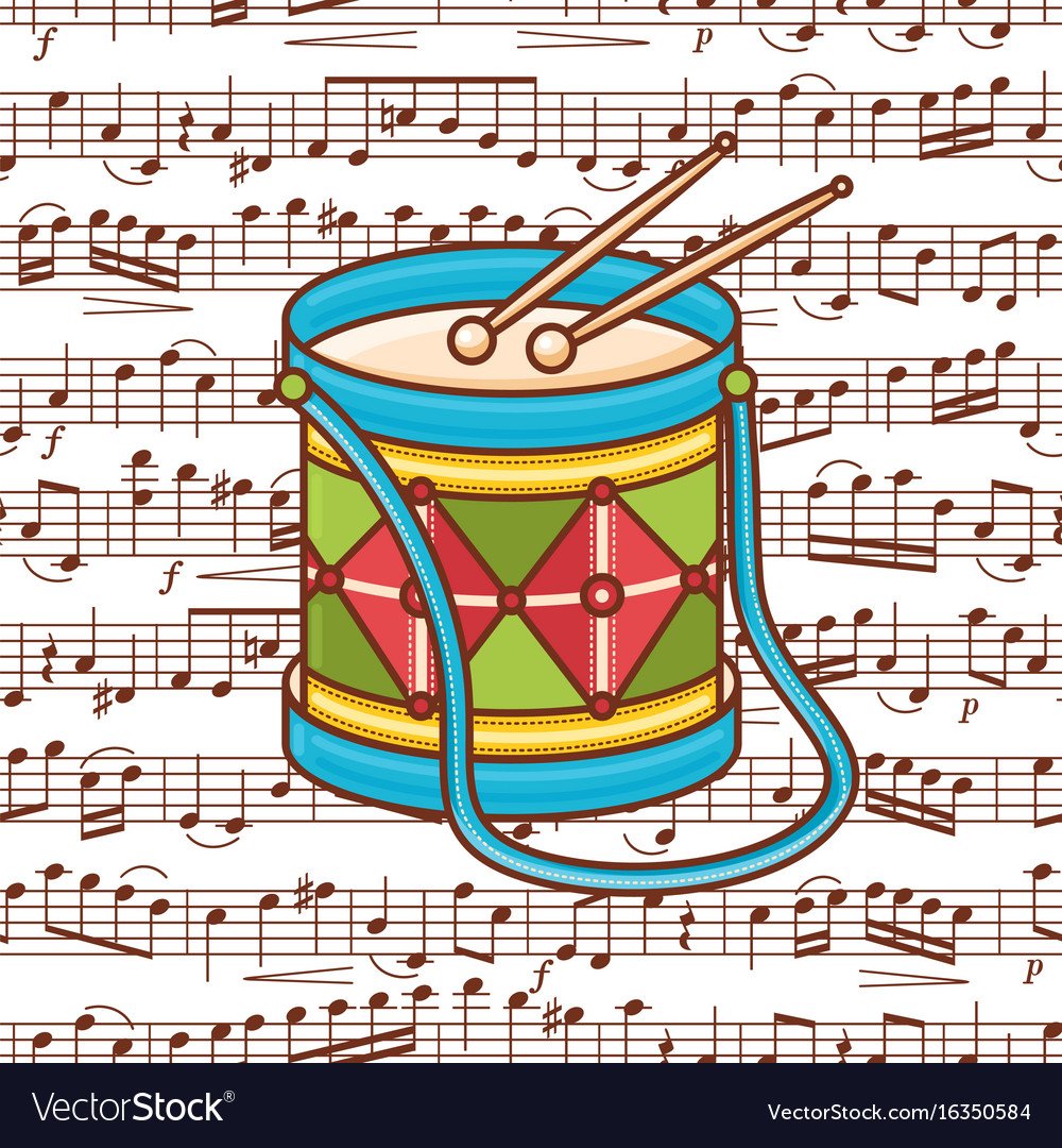 Drum toy Royalty Free Vector Image - VectorStock