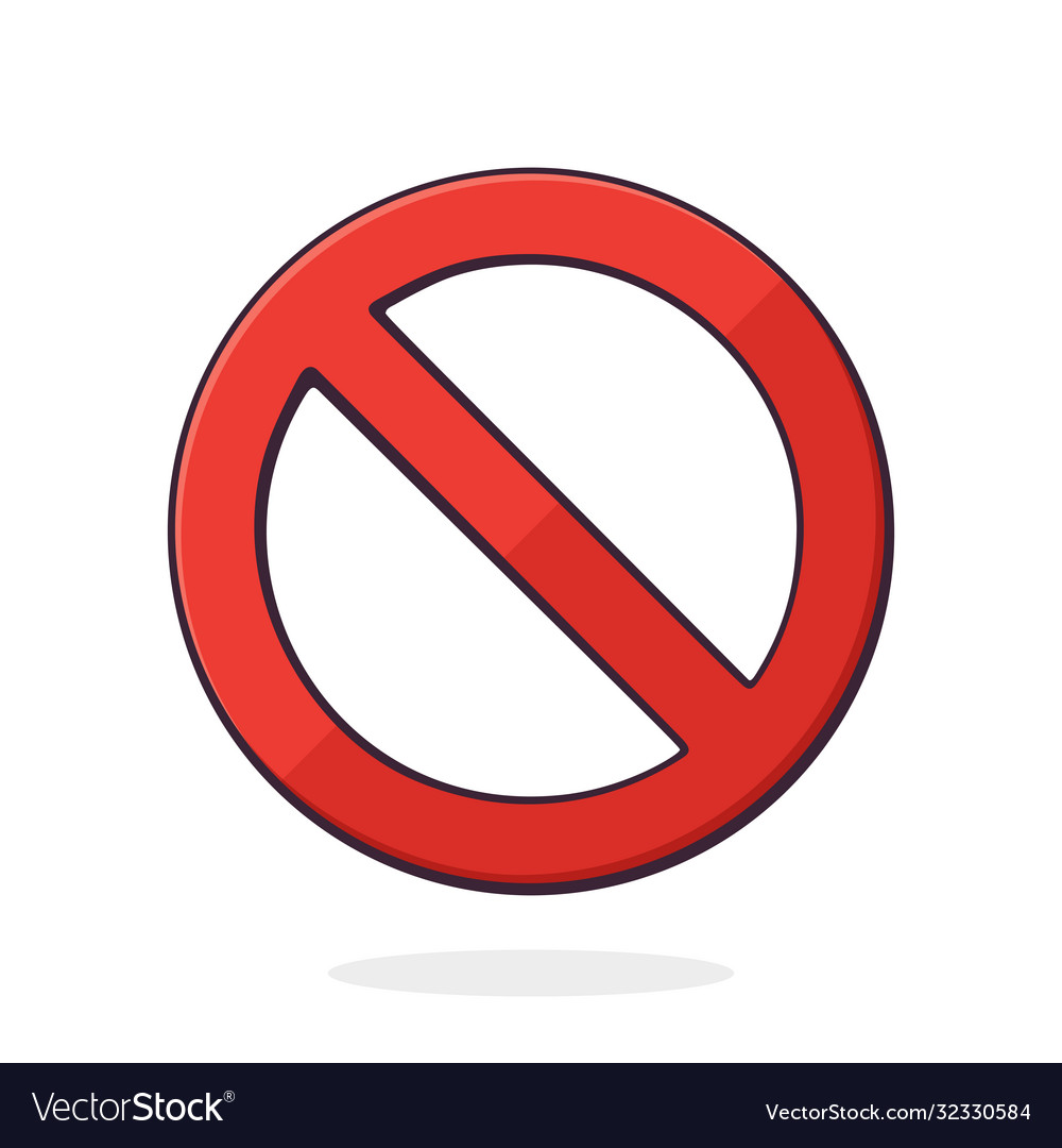 Premium Vector  Forbidden sign prohibited symbol round red ban frame