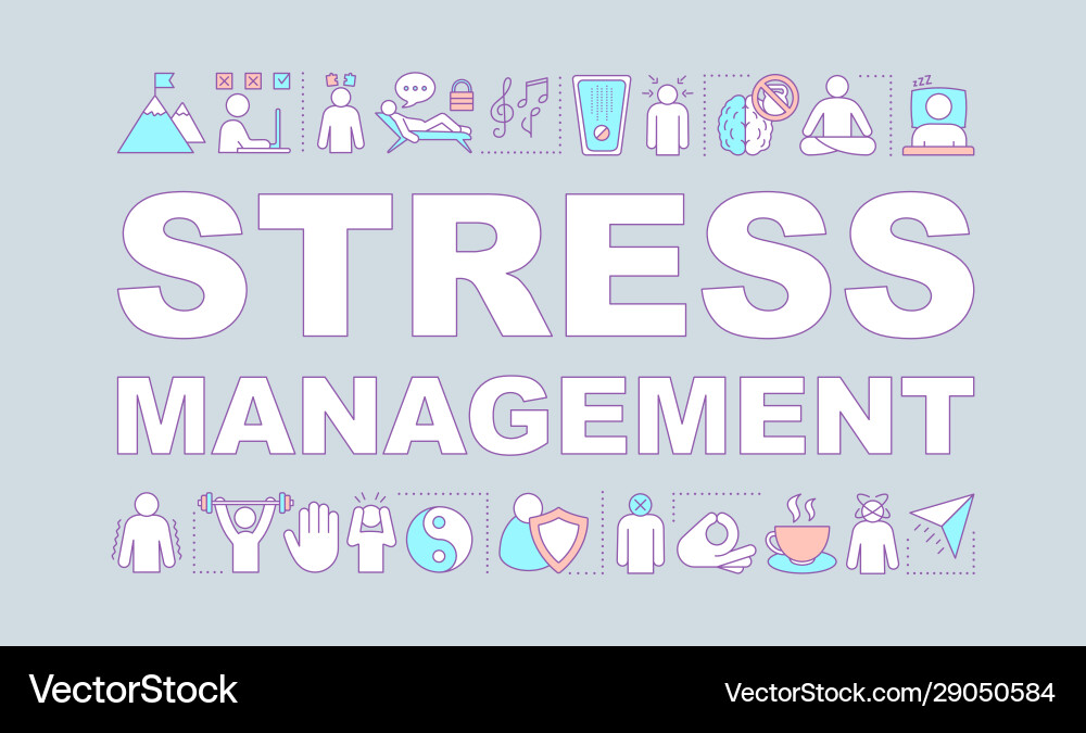 Stress Management Word Concepts Banner Royalty Free Vector