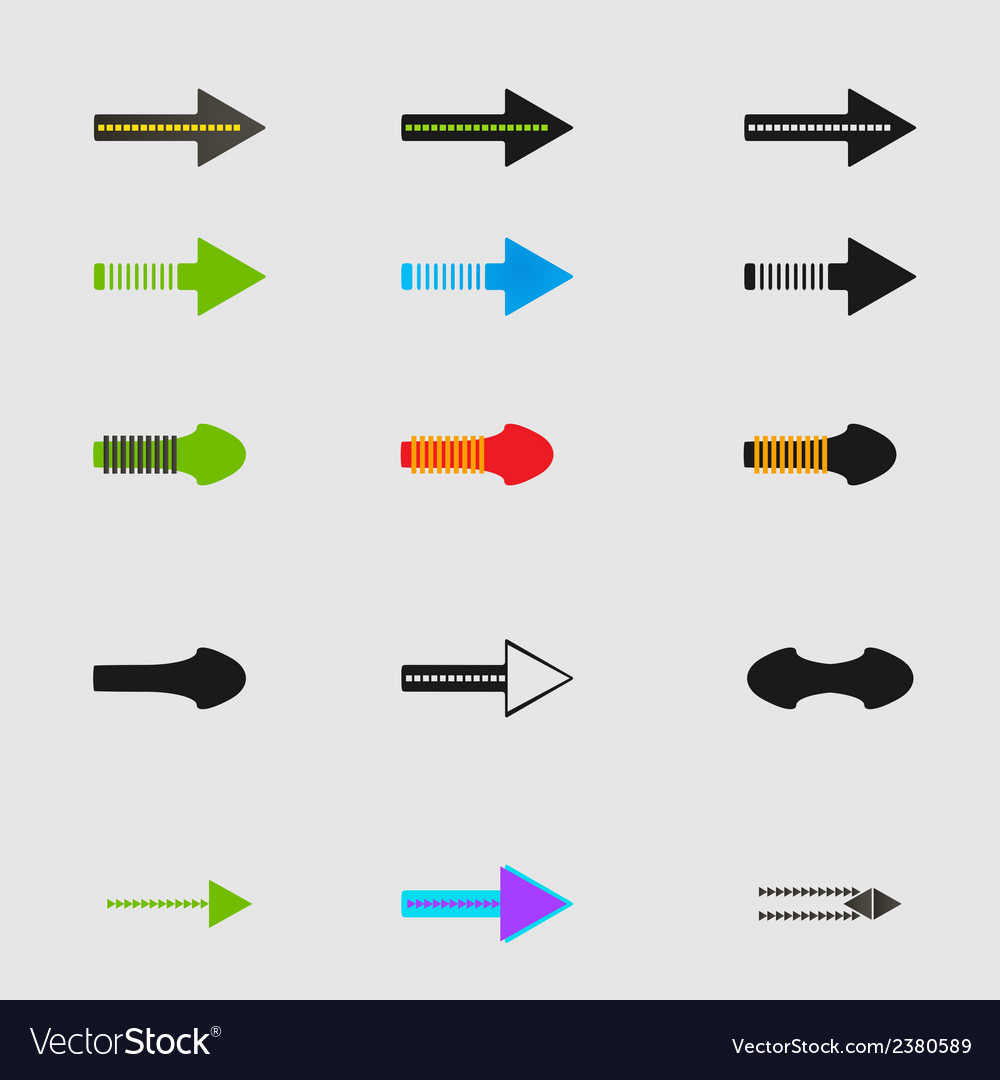 Arrow sign icon set design eps10 Royalty Free Vector Image