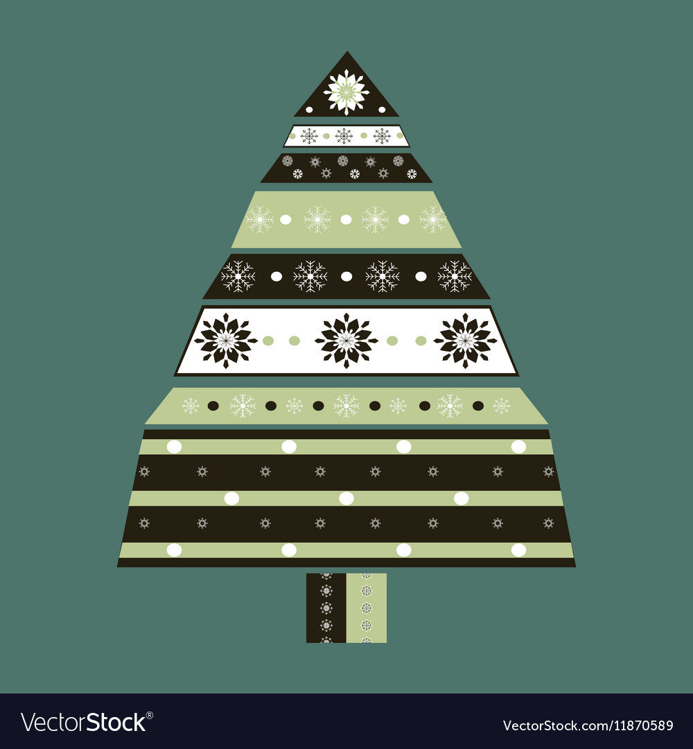 Christmas tree card background Royalty Free Vector Image