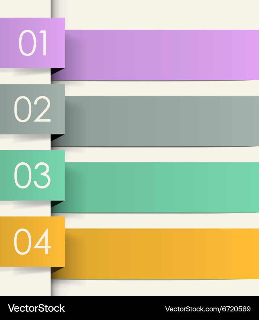 Colored ribbons Royalty Free Vector Image - VectorStock