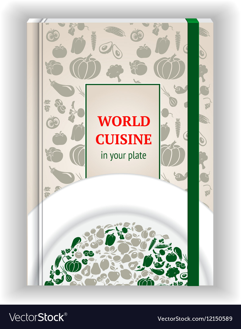 cover template cookbook royalty free vector image