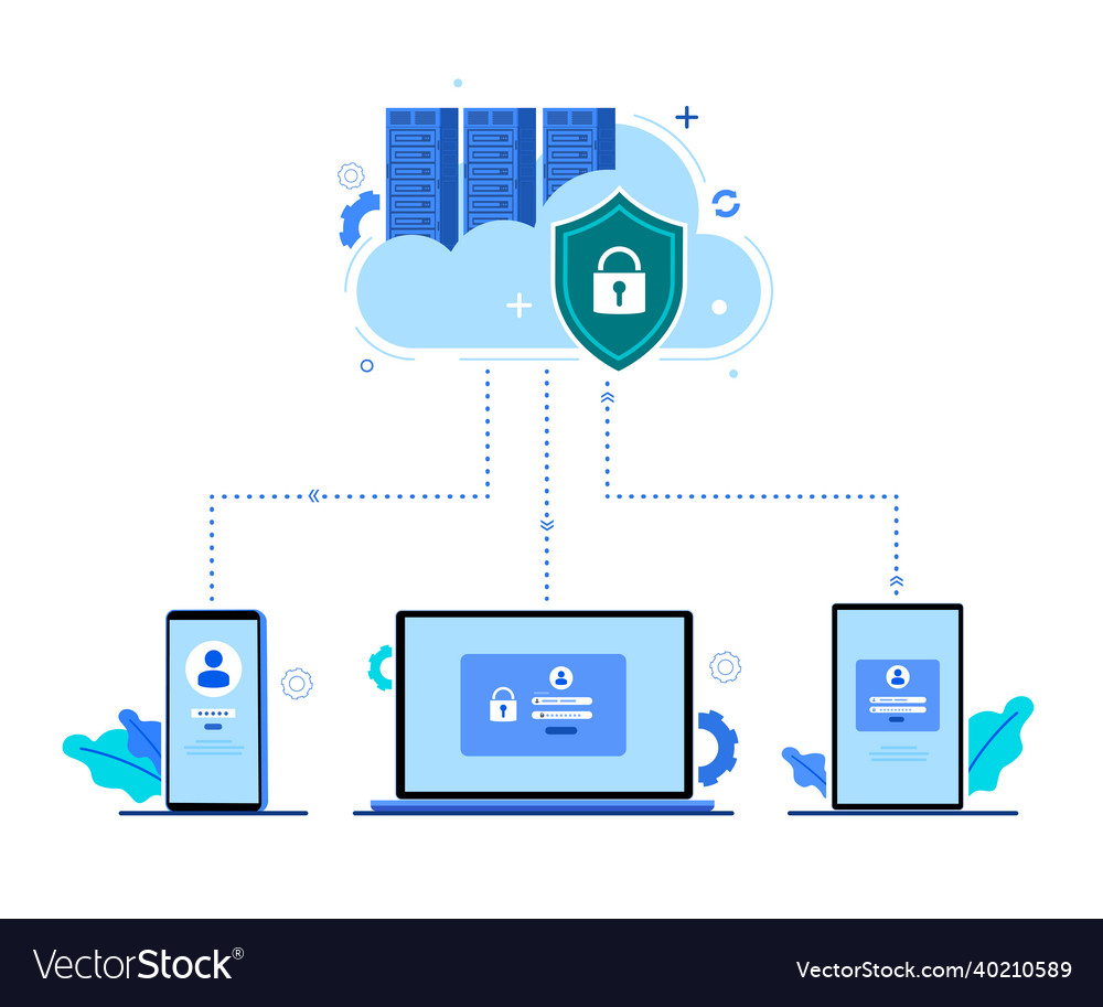 Global data security personal data security cyber Vector Image