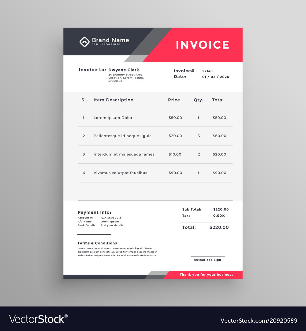 Invoice Template For Designers