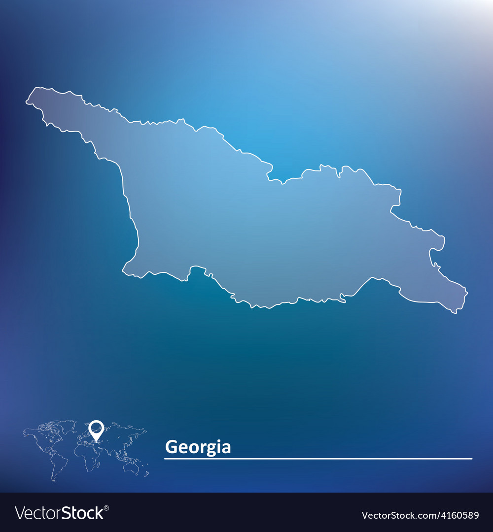 Map of georgia Royalty Free Vector Image - VectorStock