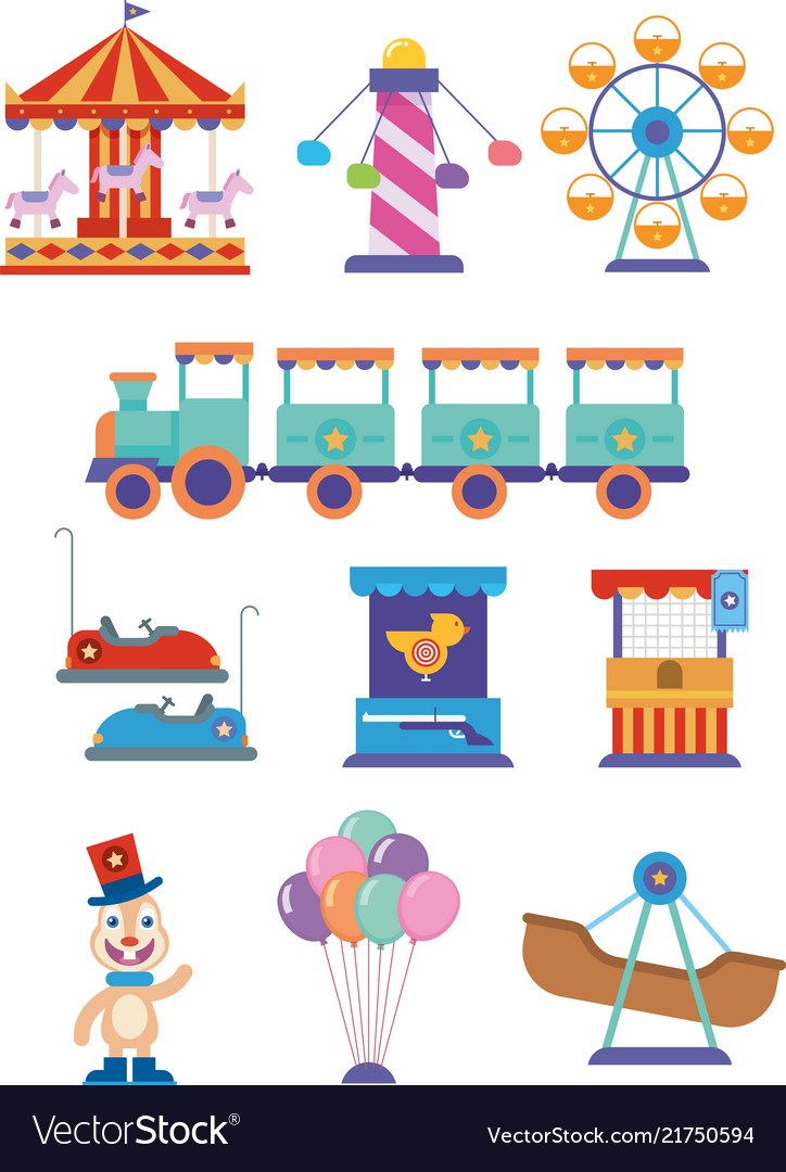 Amusement park icon Royalty Free Vector Image - VectorStock