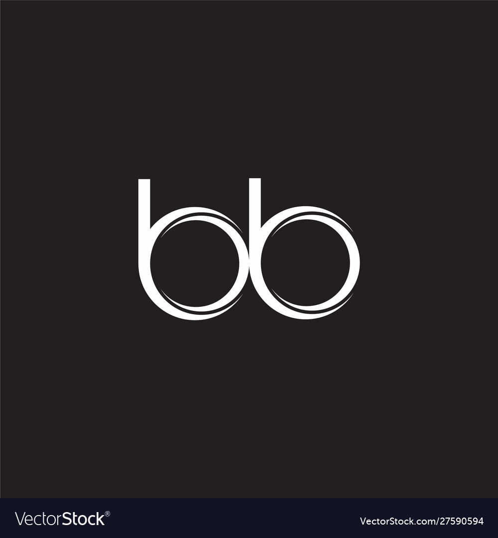 Bb initial letter split lowercase logo modern Vector Image