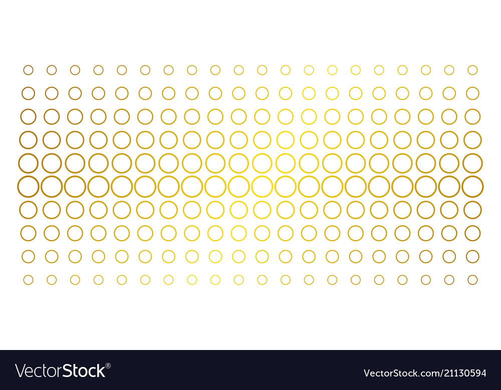 Circle bubble gold halftone effect