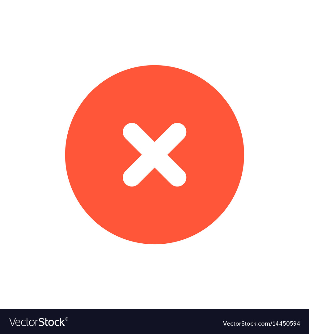 Close Icon Red Delete Symbol Sign Royalty Free Vector Image