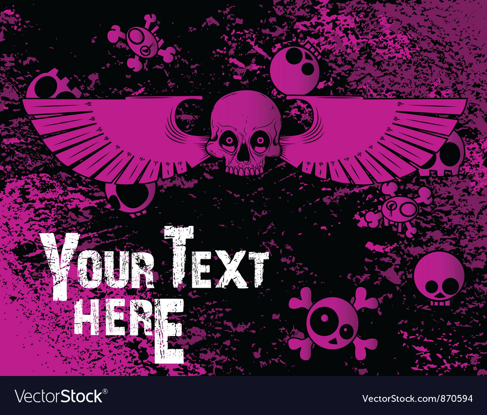 Skull With Wings - Emo Style Royalty-Free Stock Image - Storyblocks