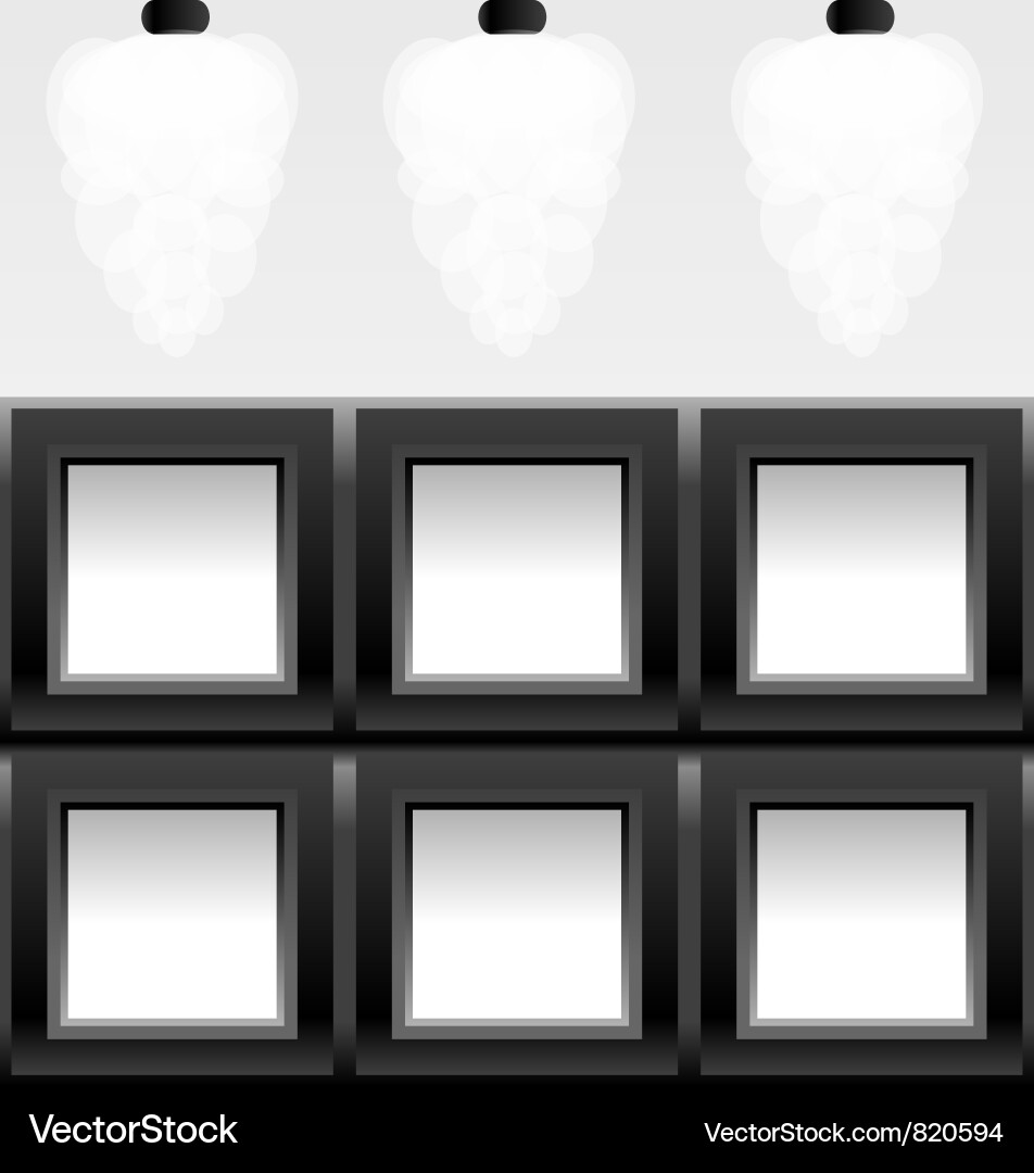 Empty six frames Royalty Free Vector Image - VectorStock