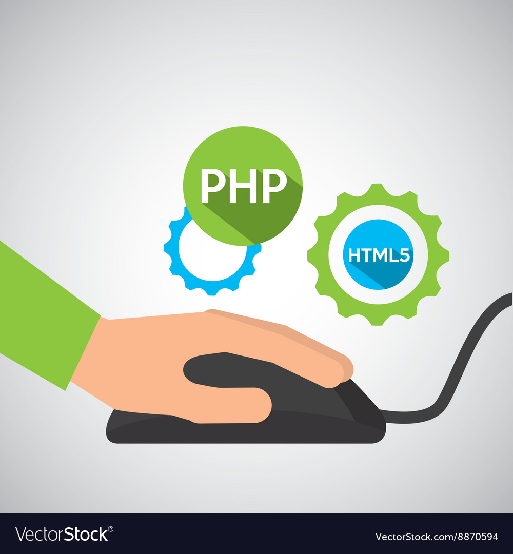 Programming language design Royalty Free Vector Image