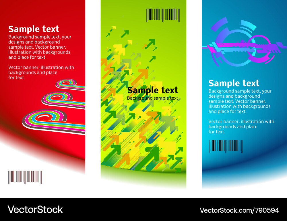 Set Of Banner Backgrounds Royalty Free Vector Image