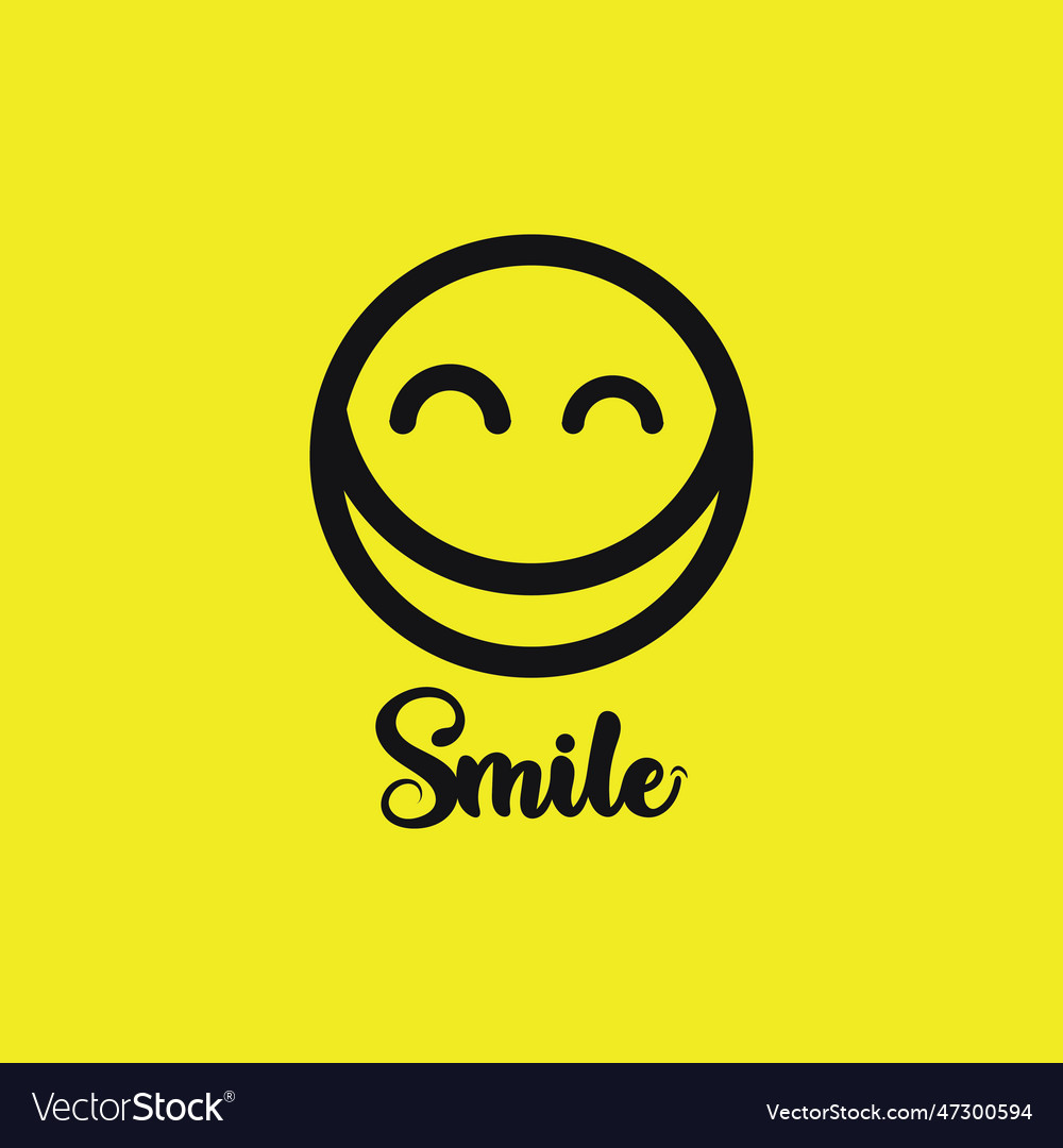 Smile icon logo design happy emoticon Royalty Free Vector