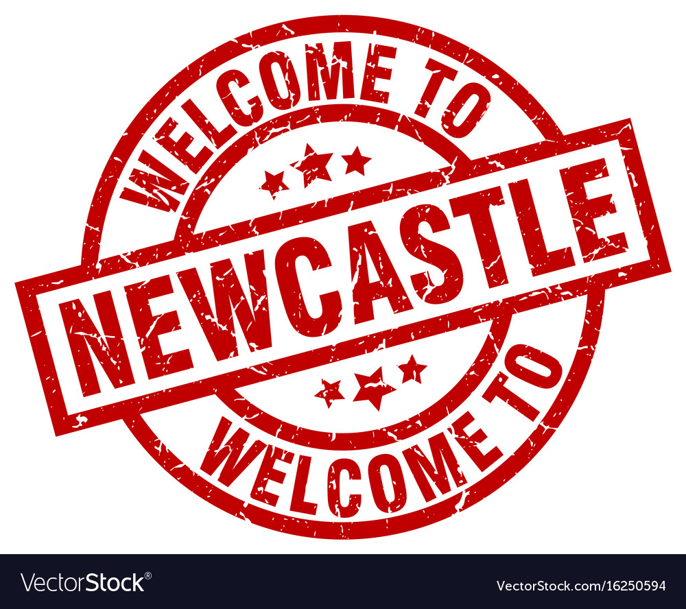 Welcome to newcastle red stamp Royalty Free Vector Image