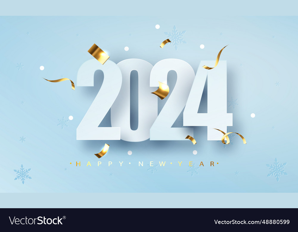 2024 happy new year creative design background Vector Image