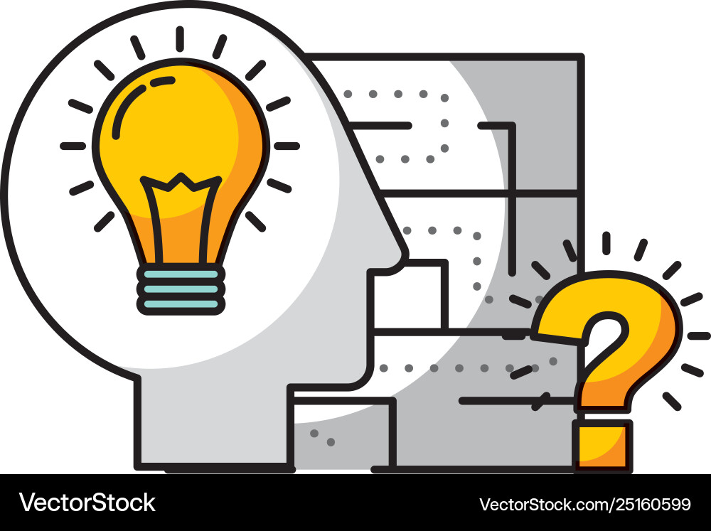 Brain creativity idea Royalty Free Vector Image