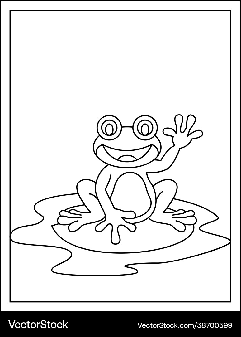 Cute frog Royalty Free Vector Image - VectorStock