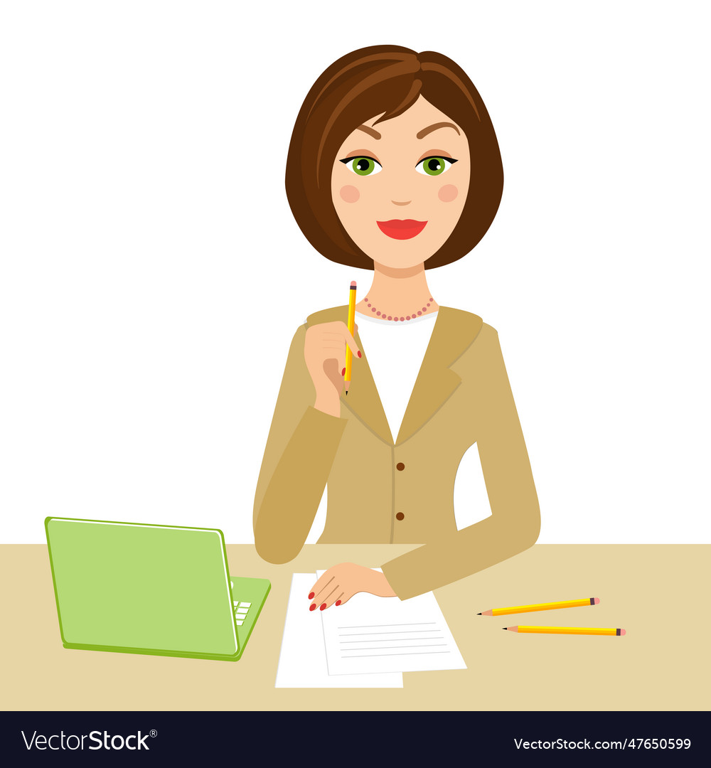 Office secretary Royalty Free Vector Image - VectorStock