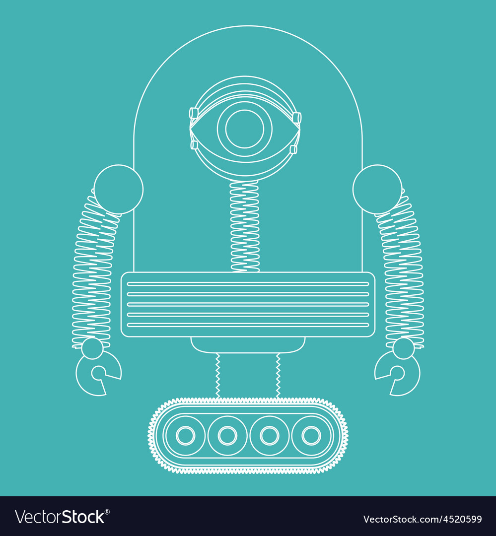 Robot design Royalty Free Vector Image - VectorStock