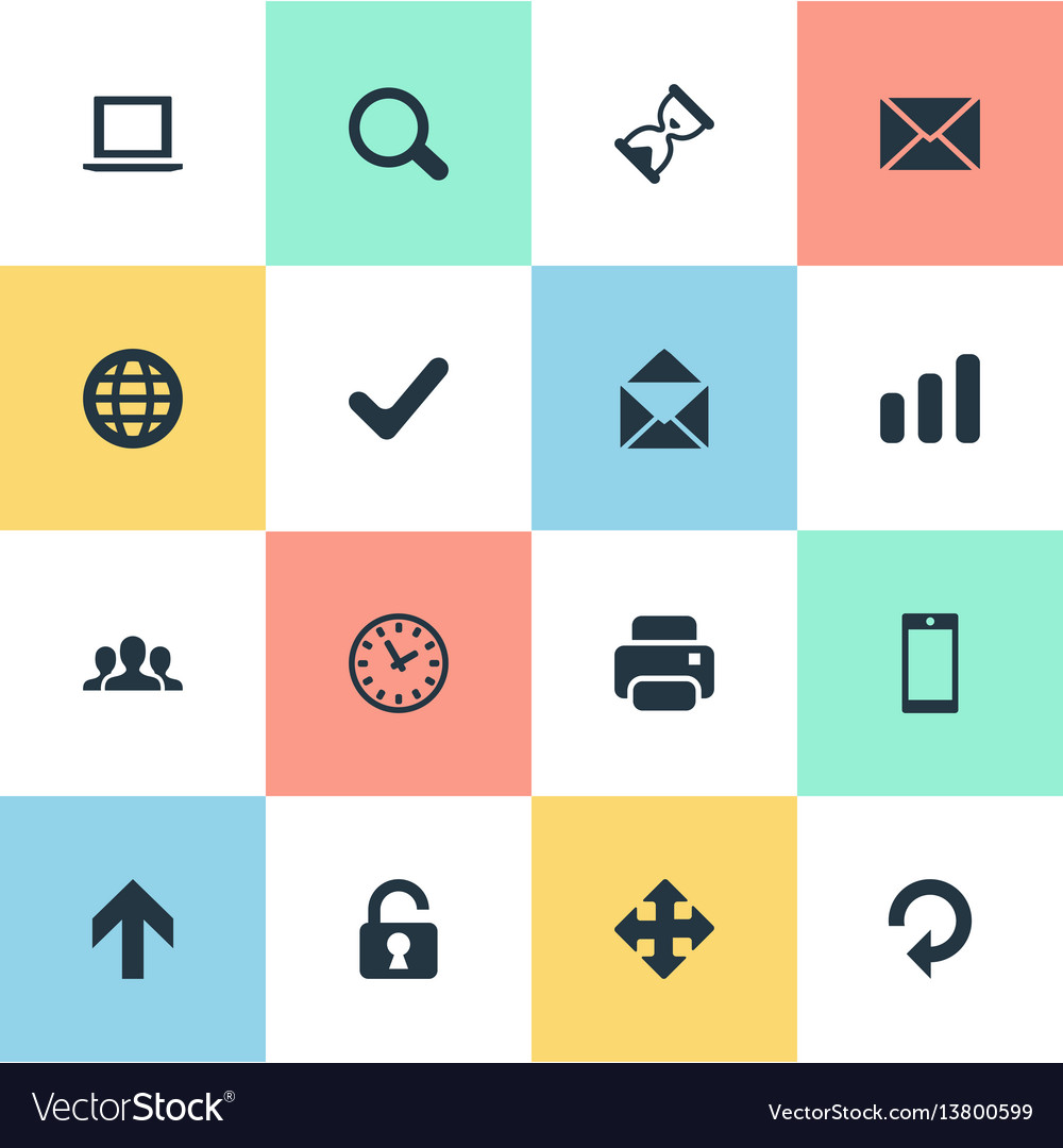 Set of simple practice icons Royalty Free Vector Image