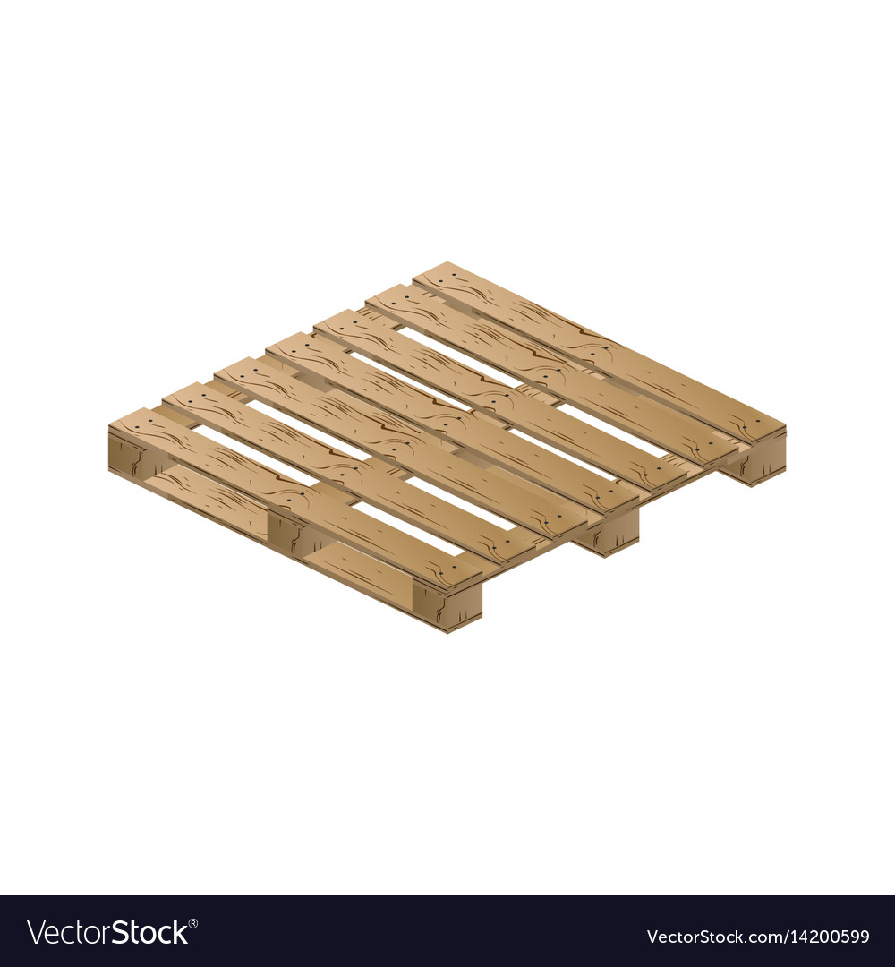 Wooden pallet isometric Royalty Free Vector Image