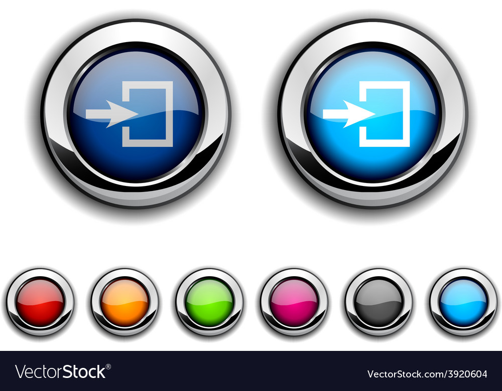 Entrance Button Royalty Free Vector Image - Vectorstock