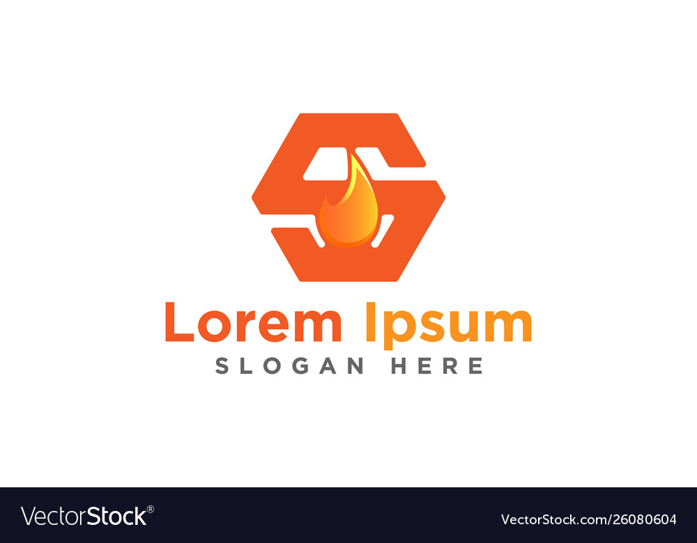 Letter s modern fire logo inspiration isolated Vector Image