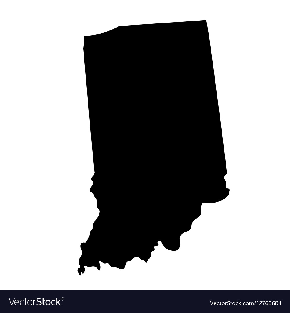 Map of the US state Indiana Royalty Free Vector Image