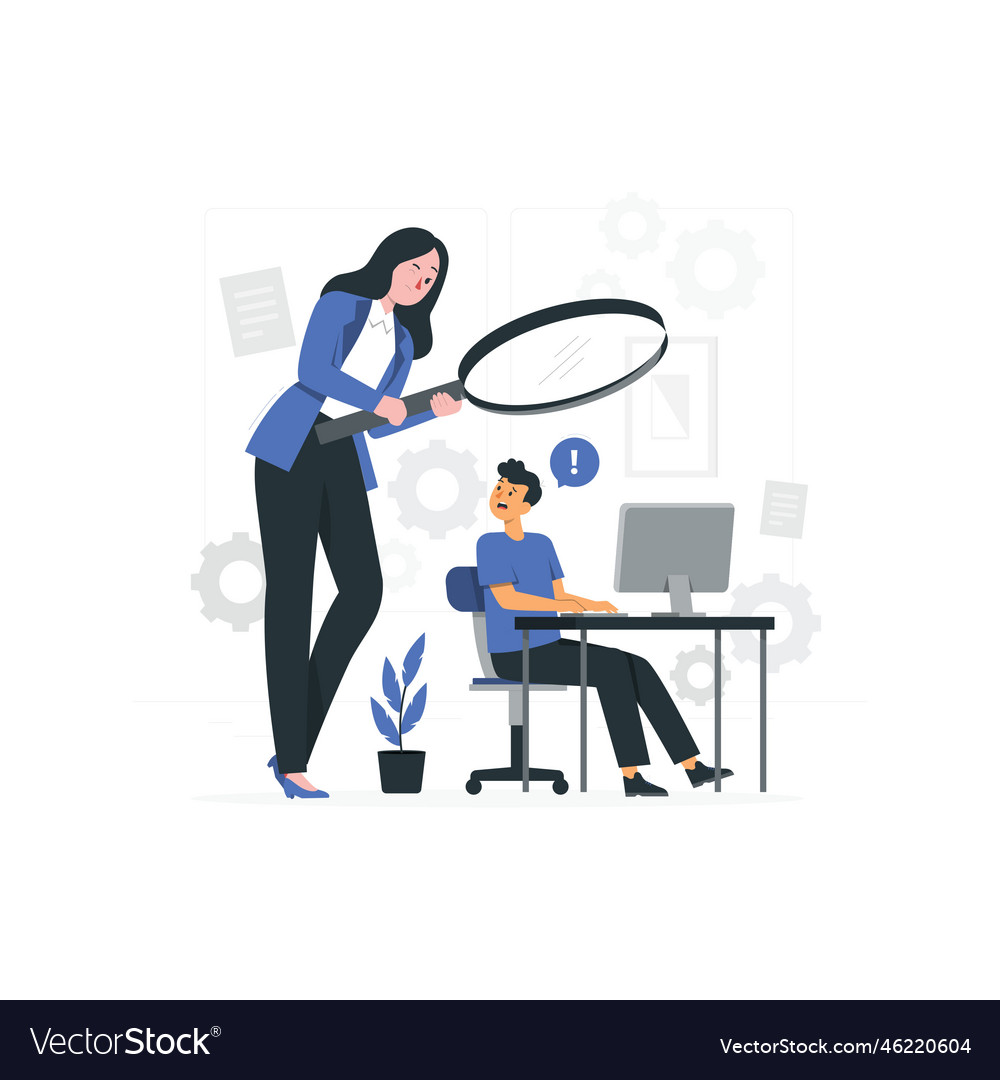 Oversight concept Royalty Free Vector Image - VectorStock