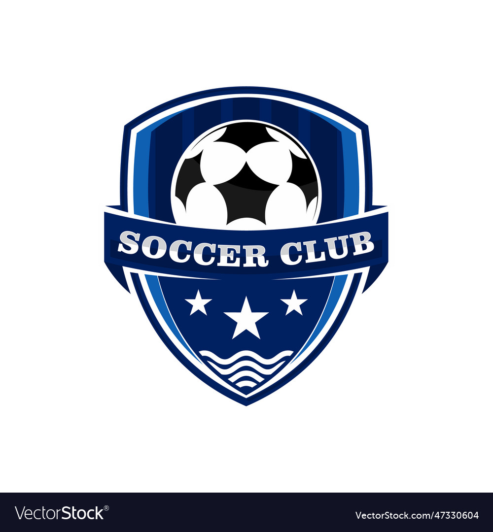 Soccer football badge logo design template Vector Image