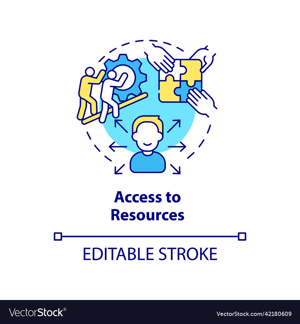 Access to resources concept icon Royalty Free Vector Image