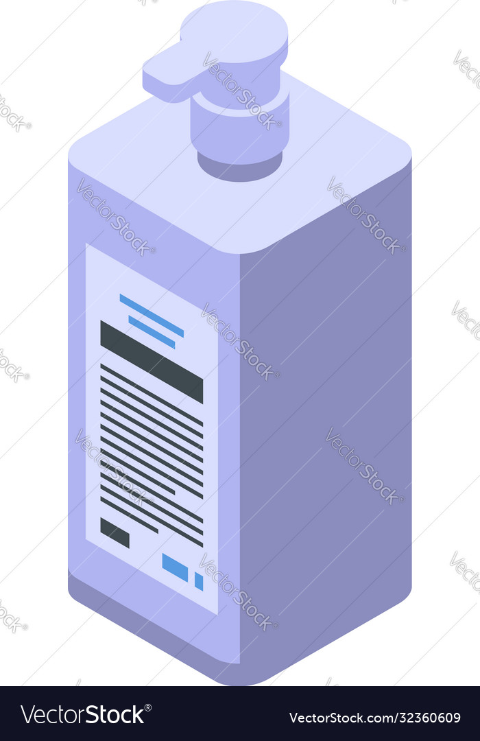 Antibacterial antiseptic dispenser icon isometric Vector Image