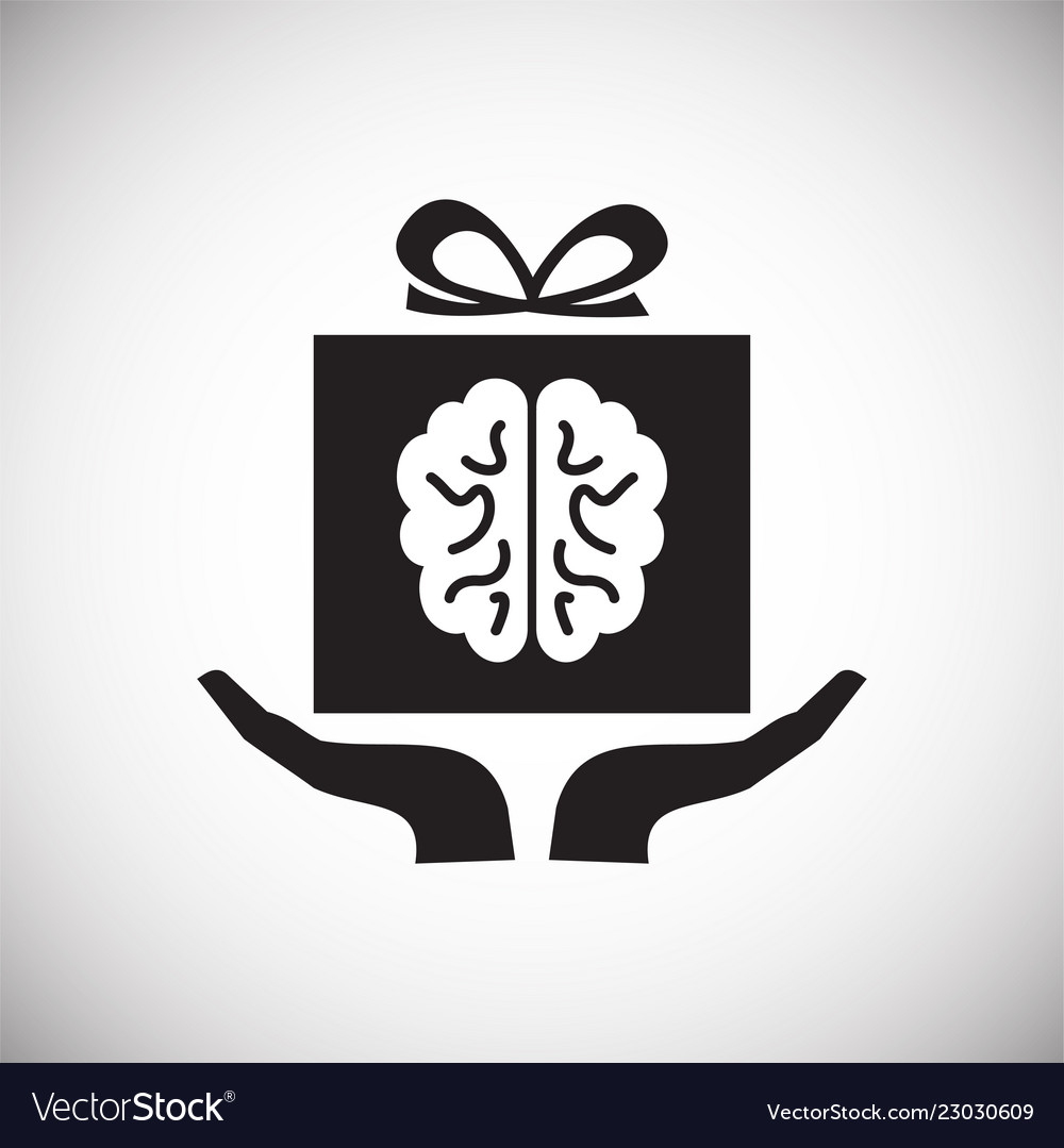 brain gift crowdfunding icon