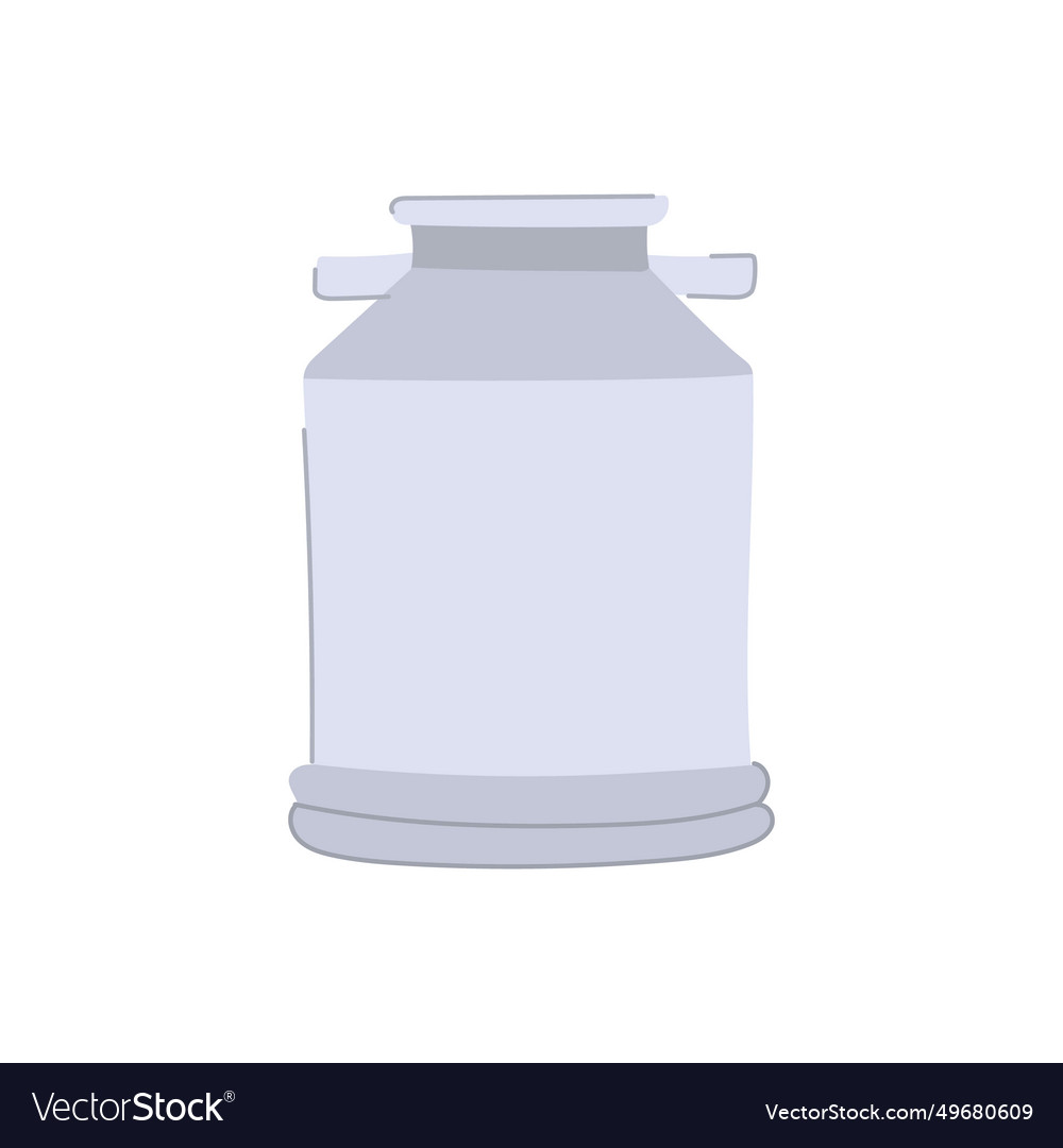 Retro metal milk can cartoon Royalty Free Vector Image