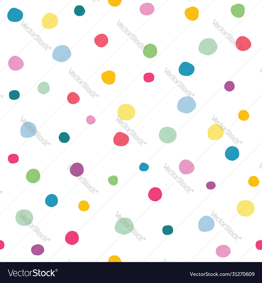 Seamless Doodle Dots Pattern Royalty Free Vector Image