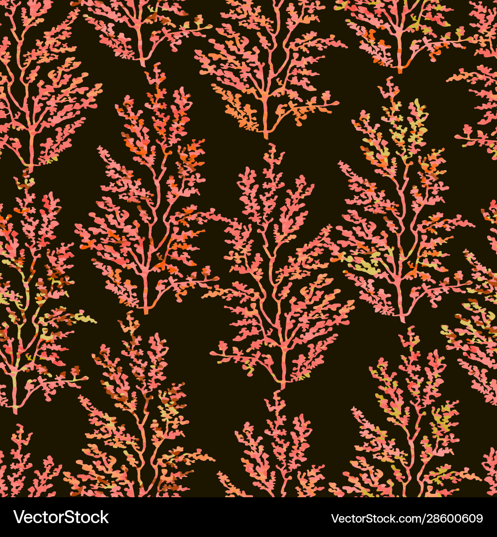 Seamless pattern with herbs plants Royalty Free Vector Image