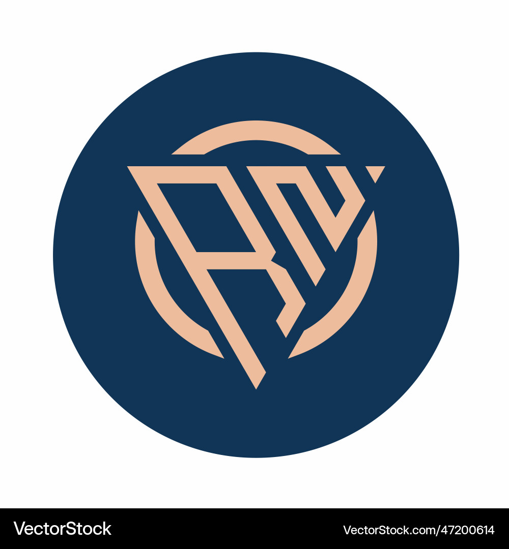 Creative simple initial monogram rn logo designs Vector Image