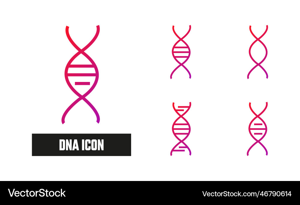 Dna gradient icon Royalty Free Vector Image - VectorStock