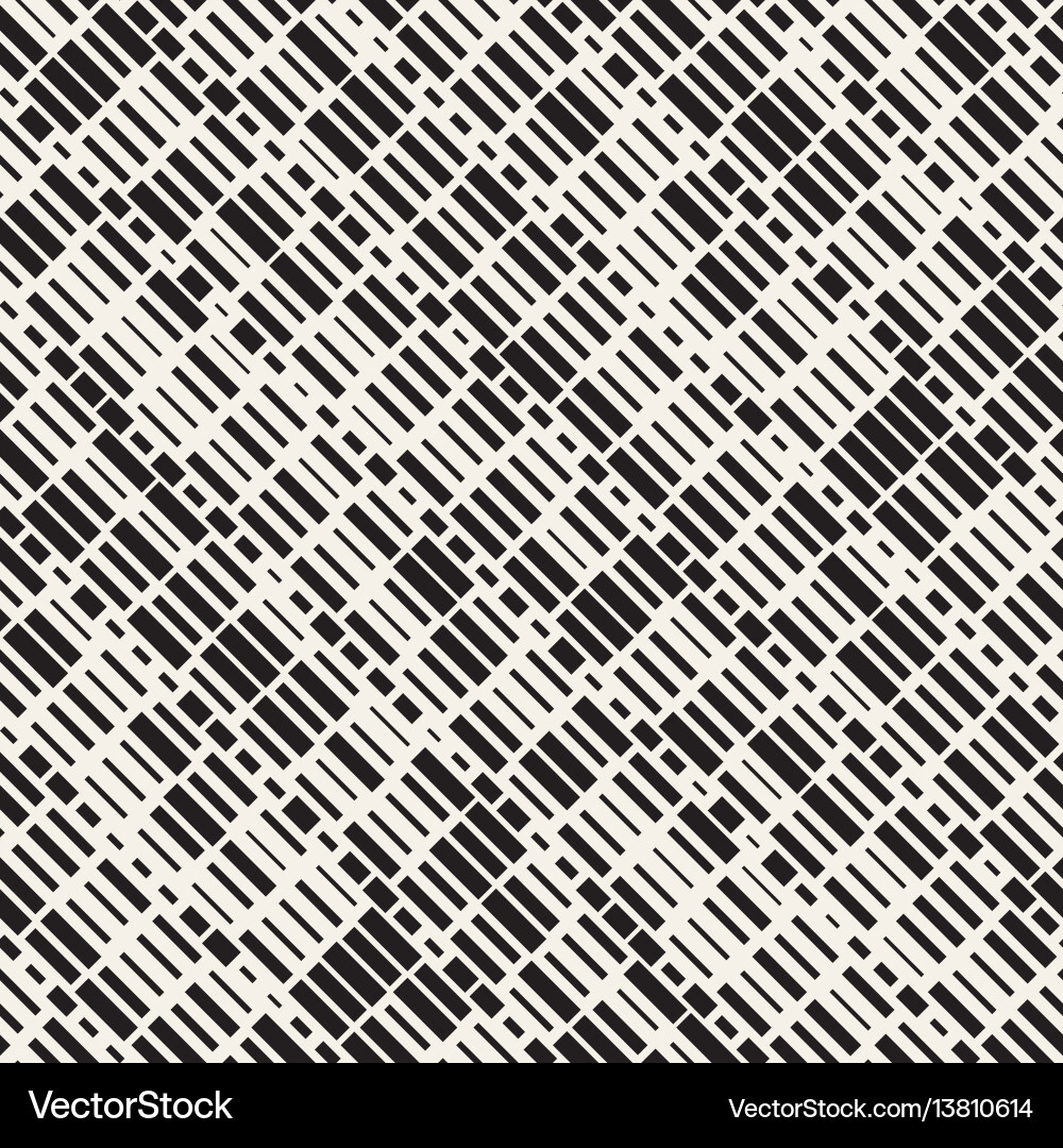 Seamless black and white irregular dash Royalty Free Vector