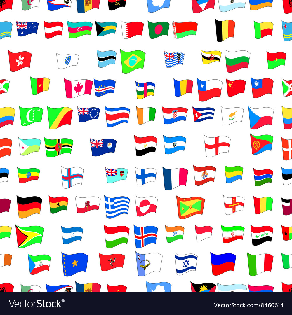 Seamless pattern with country flags Royalty Free Vector